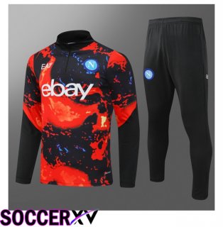 SSC Napoli Kids kit Training TracksuitRed Black 2024/2025