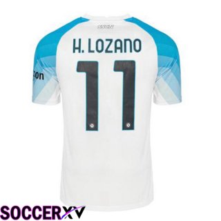 SSC Napoli (H.Lozano 11) Soccer Jersey Face Game Blue White 2022/2023