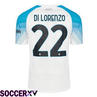 SSC Napoli (Di Lorenzo 22) Soccer Jersey Face Game Blue White 2022/2023