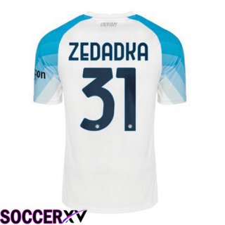 SSC Napoli (Zedadka 31) Soccer Jersey Face Game Blue White 2022/2023