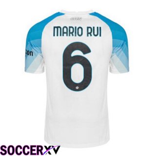 SSC Napoli (Mario Rui 6) Soccer Jersey Face Game Blue White 2022/2023