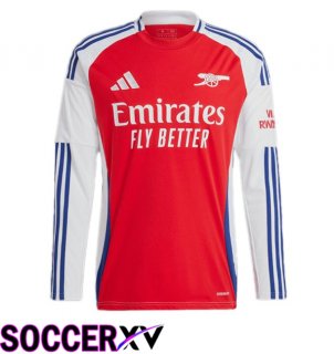 Arsenal Home Soccer Jersey Long sleeve Red White 2024/2025