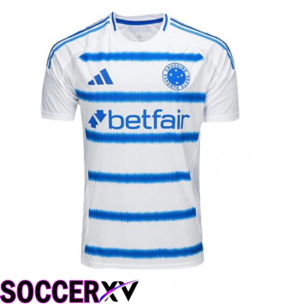 Soccer Jersey Cruzeiro EC Away White Blue 2025/2026