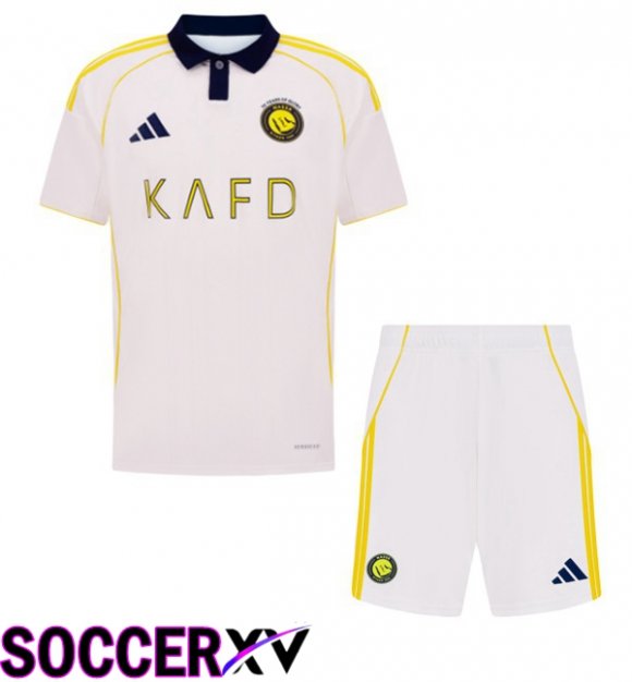 Soccer Jersey Al-Nassr FC Kids Third White 2025/2026