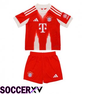 Soccer Jersey Bayern Munich Kids Home Red 2025/2026