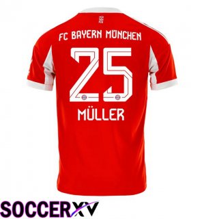Soccer Jersey Bayern Munich (Müller 25) Home Red 2025/2026