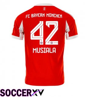 Soccer Jersey Bayern Munich (Musiala 42) Home Red 2025/2026