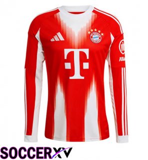 Soccer Jersey Bayern Munich Home Long sleeve Red 2025/2026