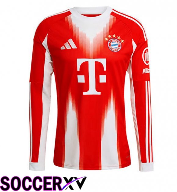 Soccer Jersey Bayern Munich Home Long sleeve Red 2025/2026