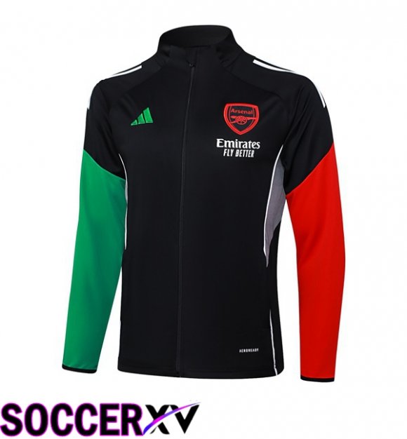 Training Jacket Arsenal Black Red Green 2025/2026
