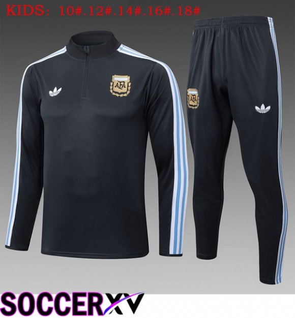 kit Training Tracksuit Argentina Kids Black 2025/2026