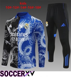 kit Training Tracksuit Real Madrid Kids Black Blue 2025/2026