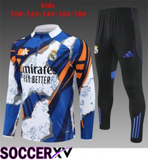 kit Training Tracksuit Real Madrid Kids Blue White 2025/2026