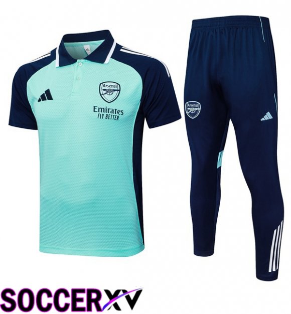 Soccer Polo Arsenal + Training Pants Green 2025/2026