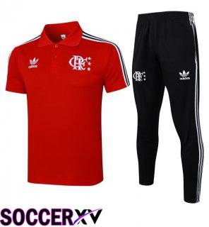Soccer Polo Flamengo + Training Pants Red 2025/2026