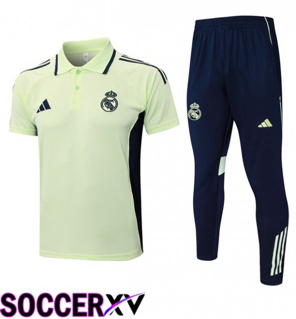 Soccer Polo Real Madrid + Training Pants Green 2025/2026