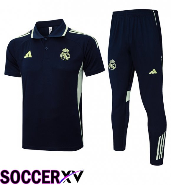 Soccer Polo Real Madrid + Training Pants Blue Royal 2025/2026