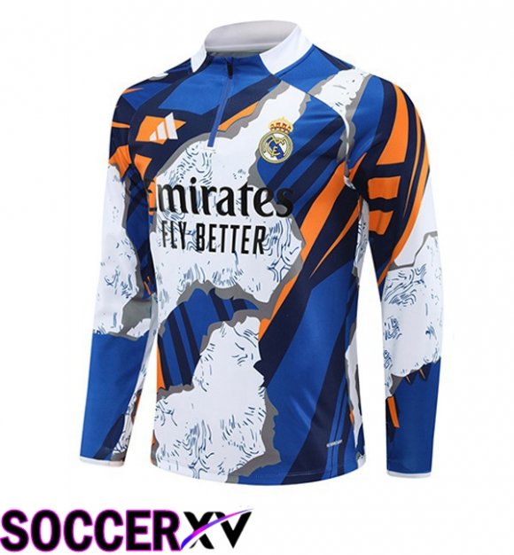 Training Sweatshirt Real Madrid Blue White 2025/2026