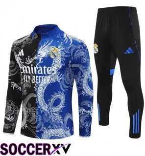 Training Sweatshirt Real Madrid Black Blue 2025/2026
