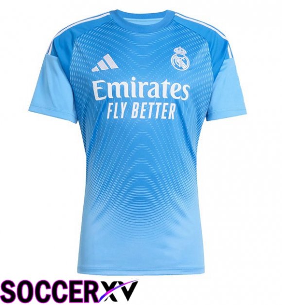 Soccer Jersey Real Madrid Goalkeeper Blue 2025/2026