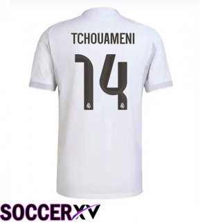 Soccer Jersey Real Madrid (Tchouameni 14) Home White 2025/2026