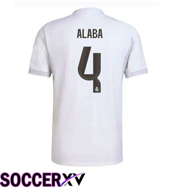 Soccer Jersey Real Madrid (Alaba 4) Home White 2025/2026
