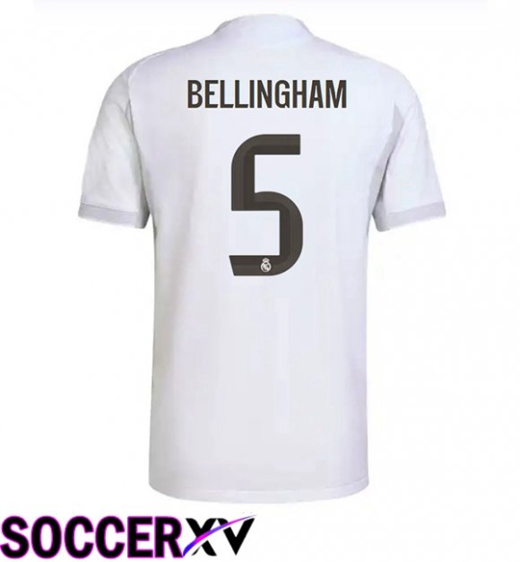 Soccer Jersey Real Madrid (Bellingham 5) Home White 2025/2026