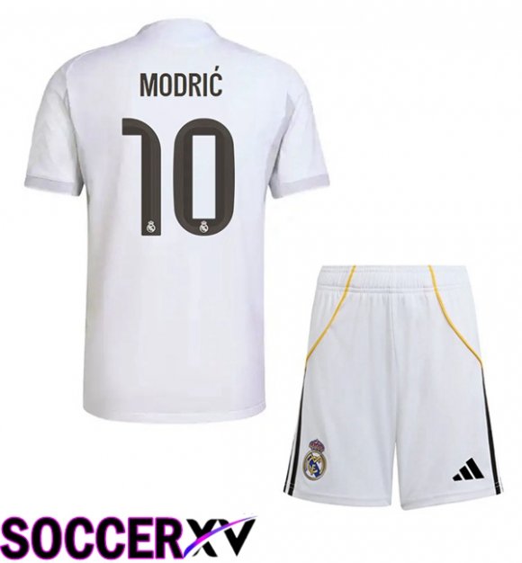 Soccer Jersey Real Madrid (Modrić 10) Kids Home White 2025/2026
