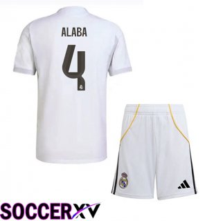 Soccer Jersey Real Madrid (Alaba 4) Kids Home White 2025/2026