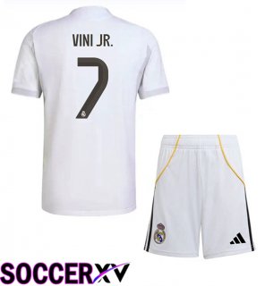 Soccer Jersey Real Madrid (Vini Jr. 7) Kids Home White 2025/2026