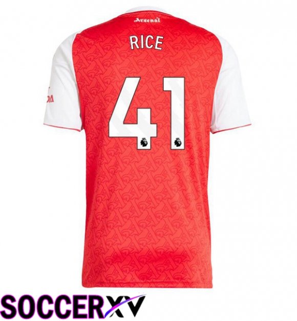 Soccer Jersey Arsenal (RICE 41) Home Red White 2025/2026
