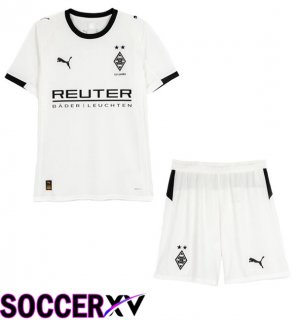 Soccer Jersey Monchengladbach Kids Home White 2025/2026
