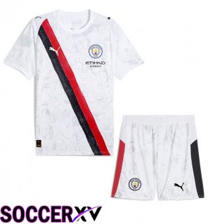 Soccer Jersey Manchester City Club World Cup Kids Home White 2025/2026