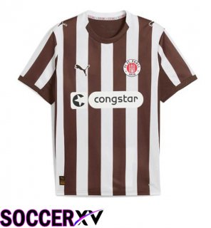 Soccer Jersey FC St. Pauli Home White Brown 2025/2026
