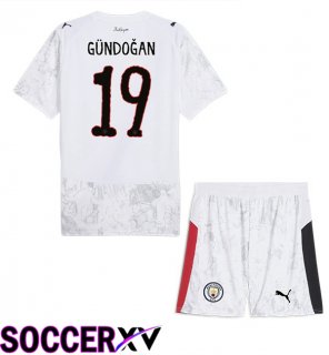 Soccer Jersey Manchester City Club World Cup (Ilkay Gündoğan 19) Kids Home White 2025/2026