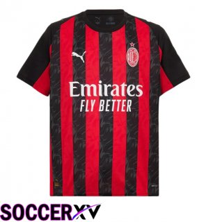 Soccer Jersey AC Milan Home Red Black 2025/2026