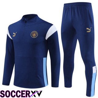 Manchester City Training Tracksuit Suit Royal Bluee 2023/2024