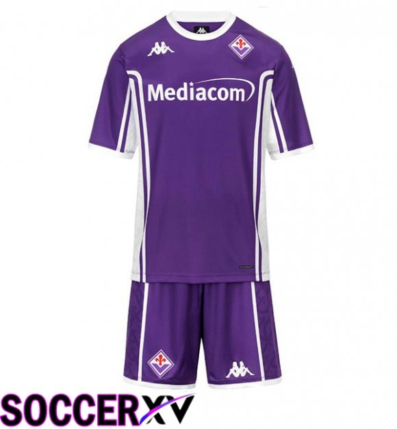Soccer Jersey ACF Fiorentina Kids Home Purple 2025/2026