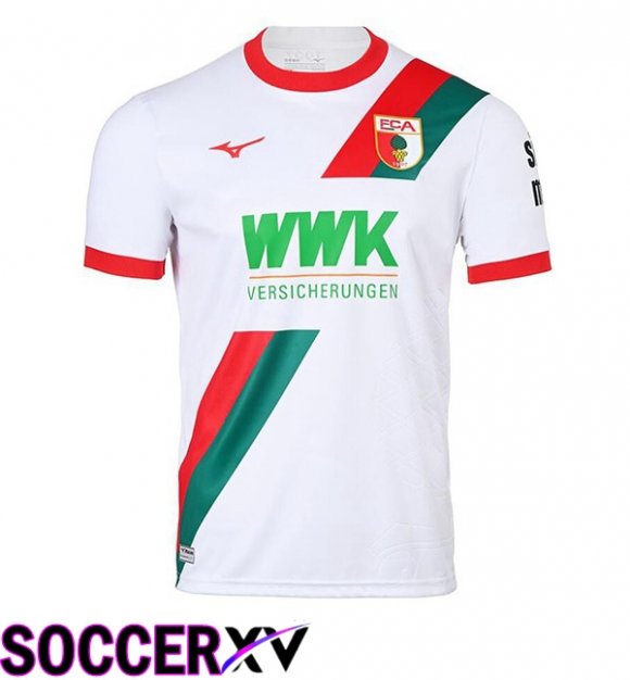Soccer Jersey FC Augsburg Home White 2025/2026