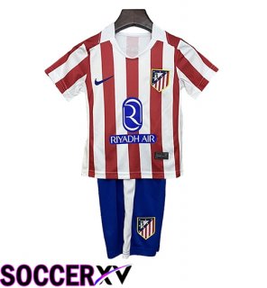 Soccer Jersey Atletico Madrid Kids Home 2025/2026