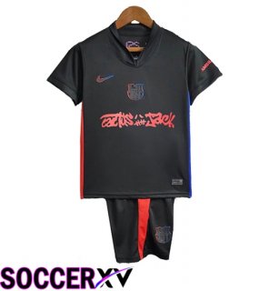 Soccer Jersey Barcelona Kids x Travis Scott Away 2024/2025