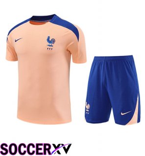 kit Training T Shirt France Kids Pink/Blue 2025/2026
