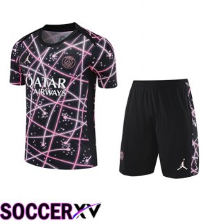 kit Training T Shirt PSG Kids Black/Pink 2025/2026