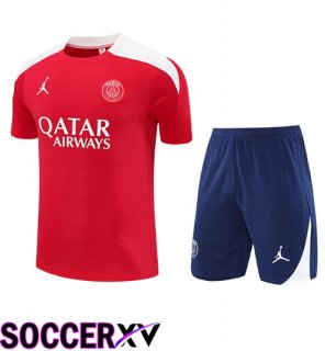 kit Training T Shirt PSG Kids Red/White 2025/2026