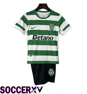 Soccer Jersey Sporting SCP Kids Home 2025/2026