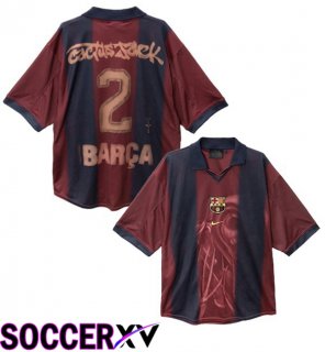 Soccer Jersey FC Barcelona Travis Scott Special Edition Blue Red