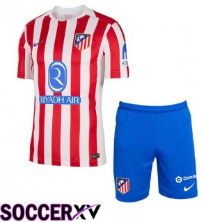 Soccer Jersey Atletico Madrid Kids Home Red 2025/2026