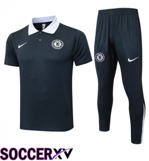 Soccer Polo FC Chelsea + Training Pants Grey 2025/2026