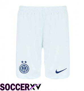 Soccer Shorts Inter Milan Away White Blue 2025/2026
