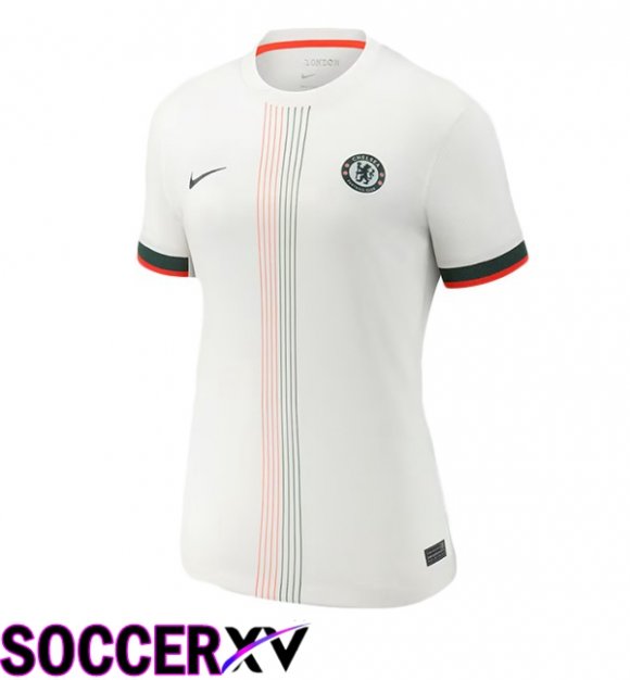 Soccer Jersey FC Chelsea Women Away White 2025/2026
